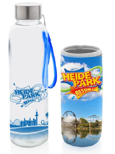 HP Glastrinkflasche