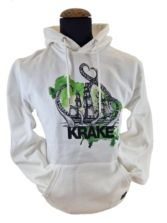 Krake Hoody weiss